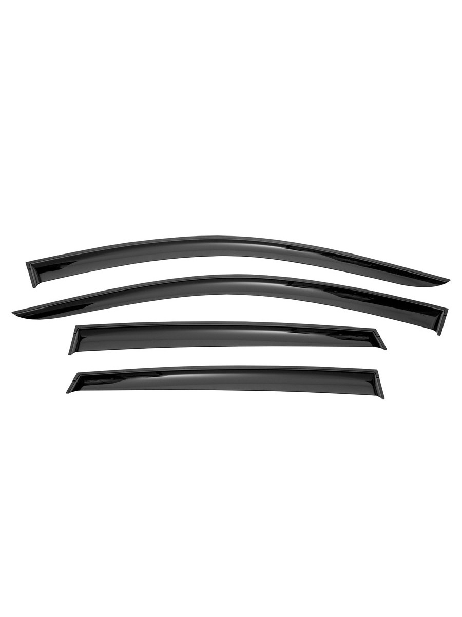 Дефлекторы окон Vinguru HONDA CR-V 2006-2009, 2009-2012 /накладные/скотч/к-т 4 шт./литьевой поликарбонат / Хонда ЦРВ