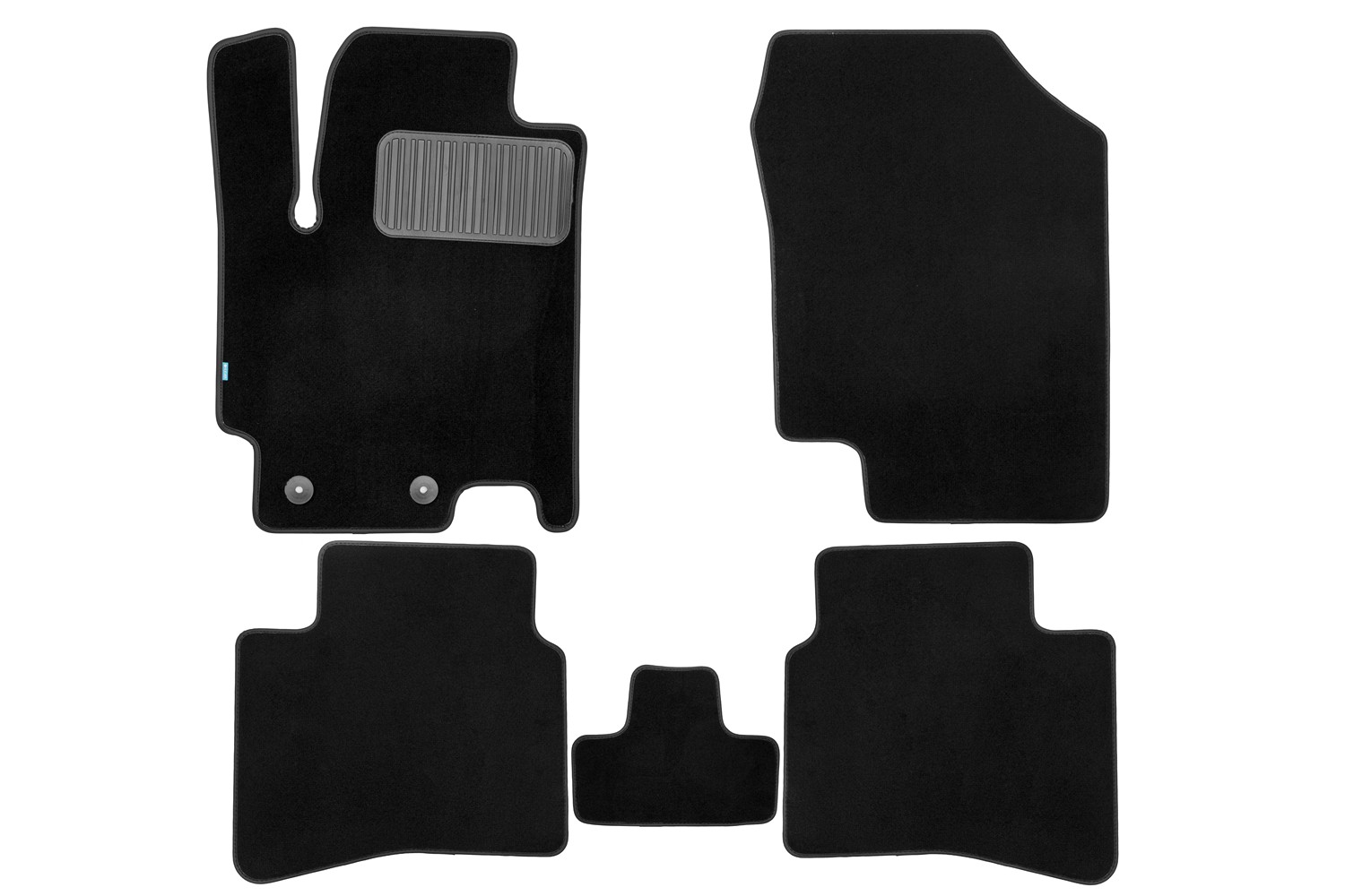 Коврики в салон Klever Premium JAC J7 2020- лифтбек, 5шт. (текстиль) / Джак / Джак Джей 7