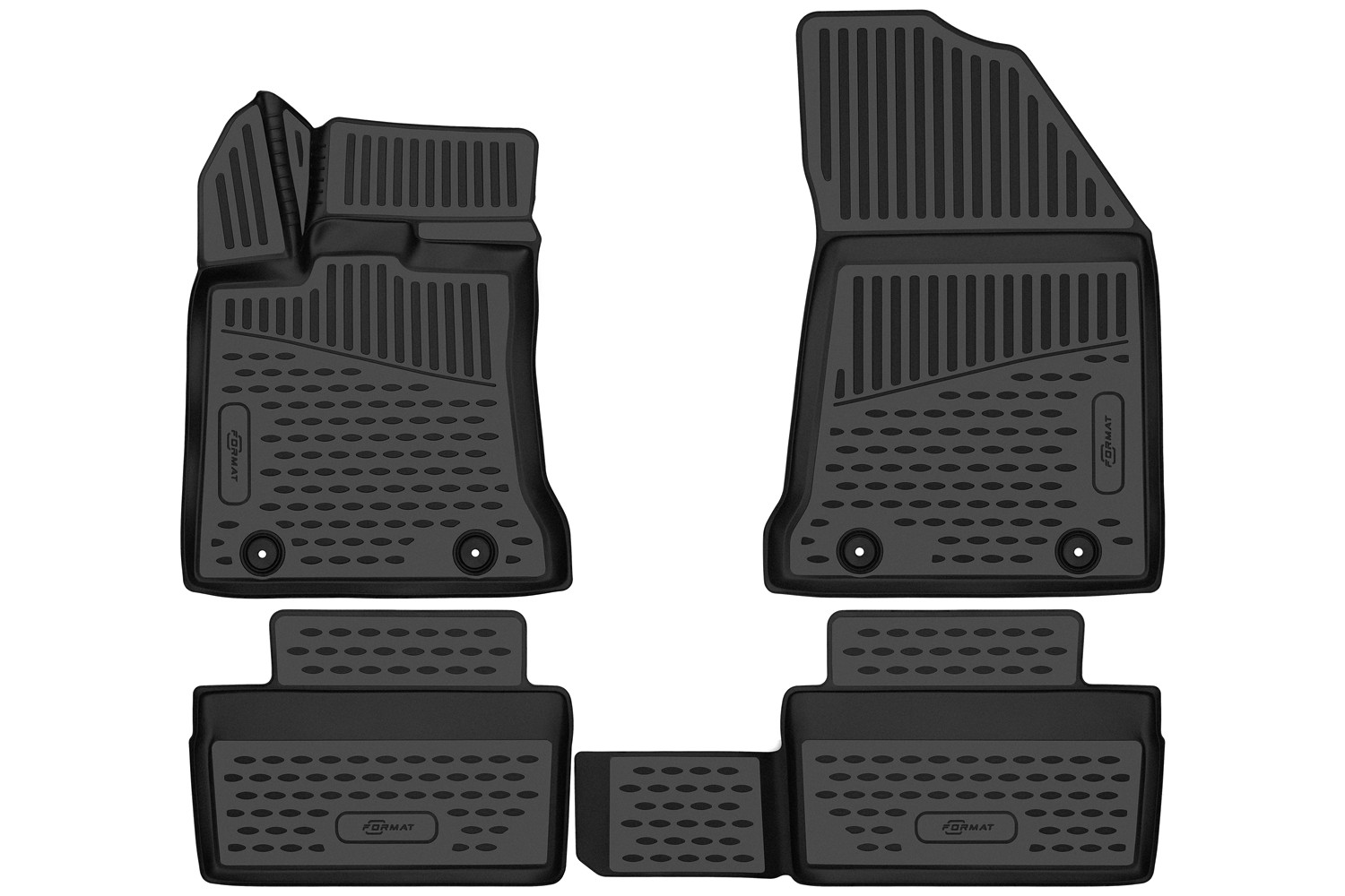 Коврики 3D в салон для GEELY Emgrand 7 SS11 2023-, 4шт. (ПУ, повышенная износостойкость) / Джили Эмгранд 7 CC11