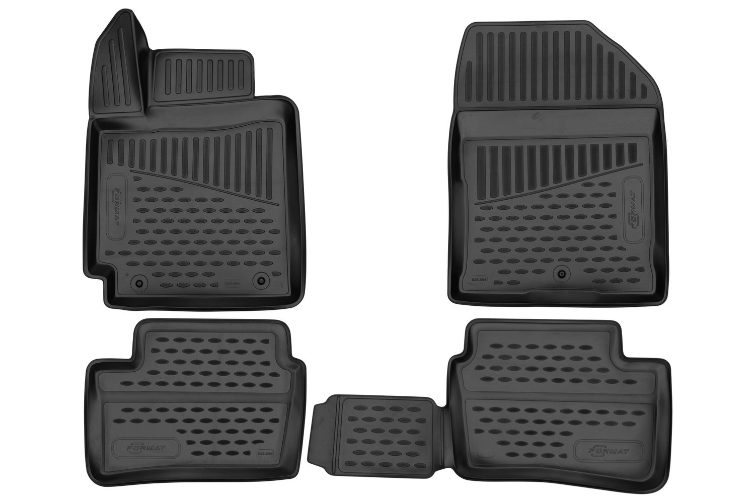 Коврики 3D в салон для KIA Picanto (III, IIIr), 2017-, хб., 4 шт. (ПУ, повышенная износосто / Киа Пиканто