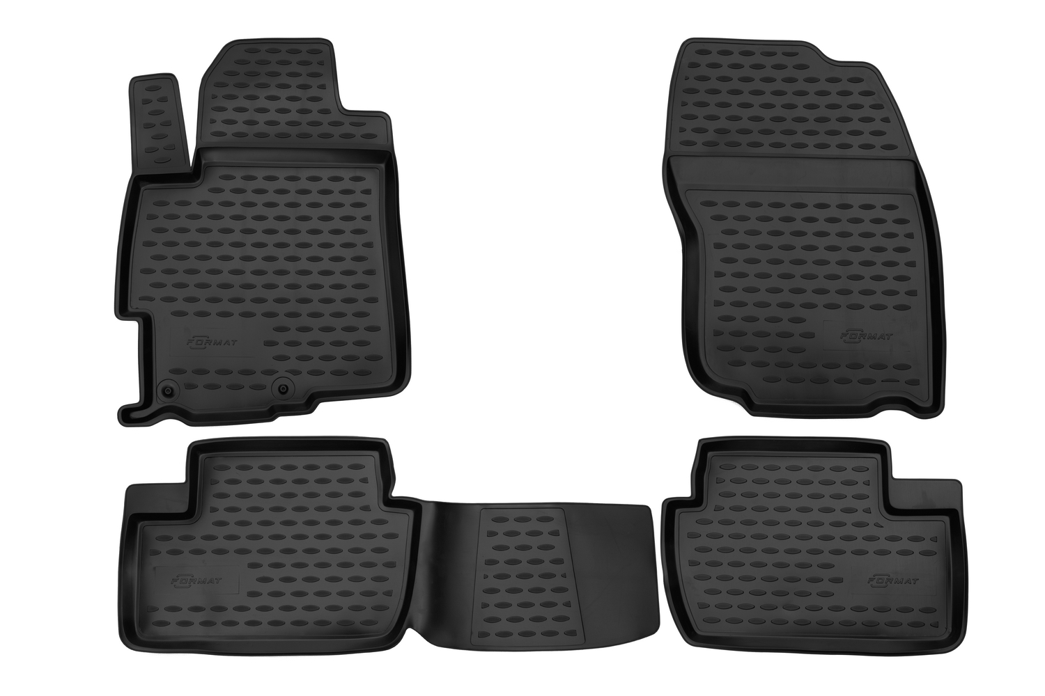 Коврики в салон MITSUBISHI Lancer X 03/2007-, 4 шт. (ПУ, повышенная износостойкость) / Митсубиси Лансер