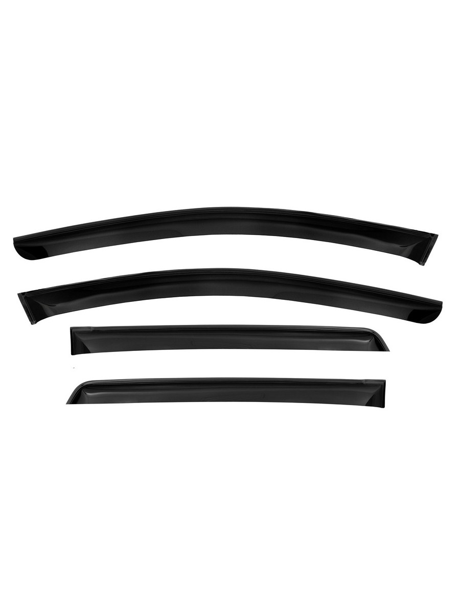 Дефлектор окон (НАКЛАДНОЙ скотч 3М) 4 шт., для JAC T6 I, 2018-, пикап двойная кабина / Джак Т6