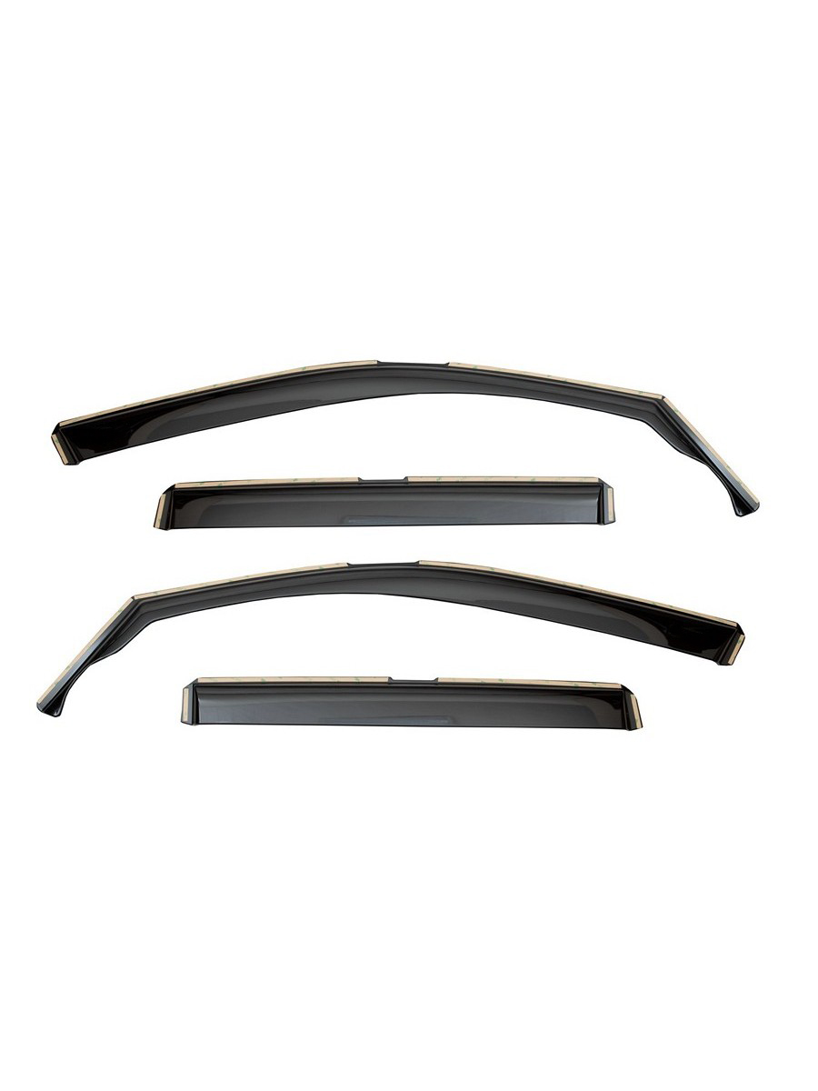 Дефлекторы окон Vinguru VOLKSWAGEN Tiguan 2016-2020, 2020- /вставные/скотч/к-т 4 шт./литьевой поликарбонат / Фольксваген Тигуан