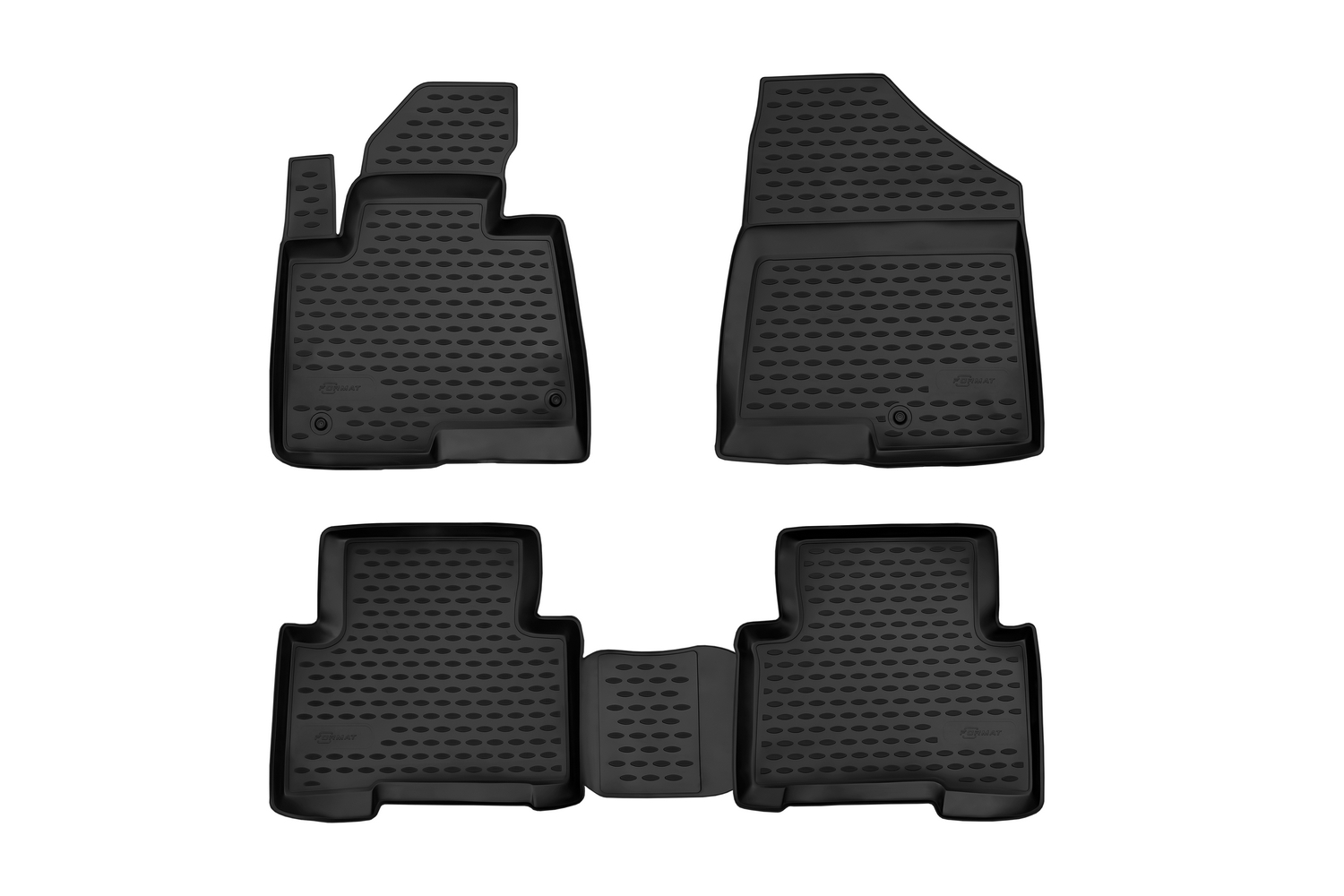 Коврики в салон для HYUNDAI Santa Fe (III, III р.), 2012-2018, 4 шт. (ПУ, повышенная износостойкость) / Хендай Санта Фе