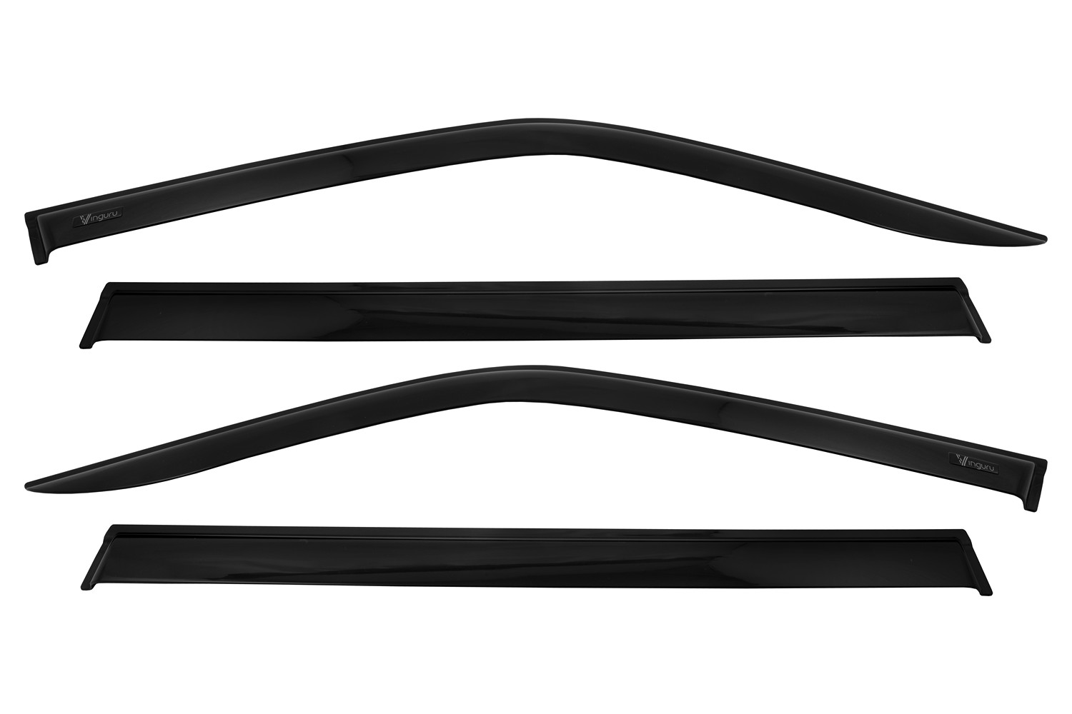 Дефлекторы окон Vinguru для а/м Haval Dargo 2022-н.в. /внедорожник/накладные/к-т 4шт/литьевой поликарбонат/ / Хавал Дарго