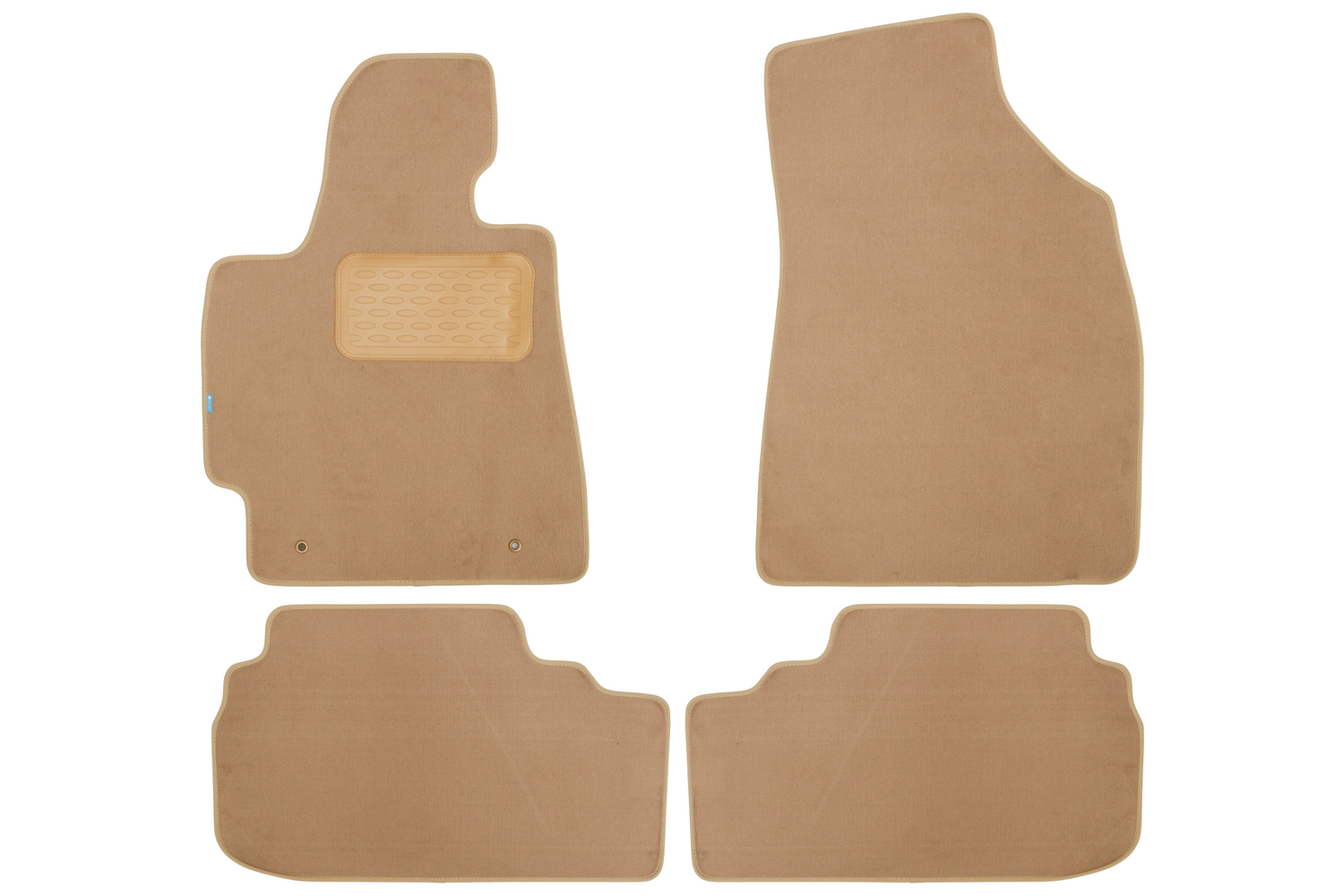Коврики в салон Klever Premium TOYOTA Highlander 2007-2010, 2010-2013, АКПП 5 мест, кросс., 4 шт. (текстиль, бежевые) / Тойота Хайлендер