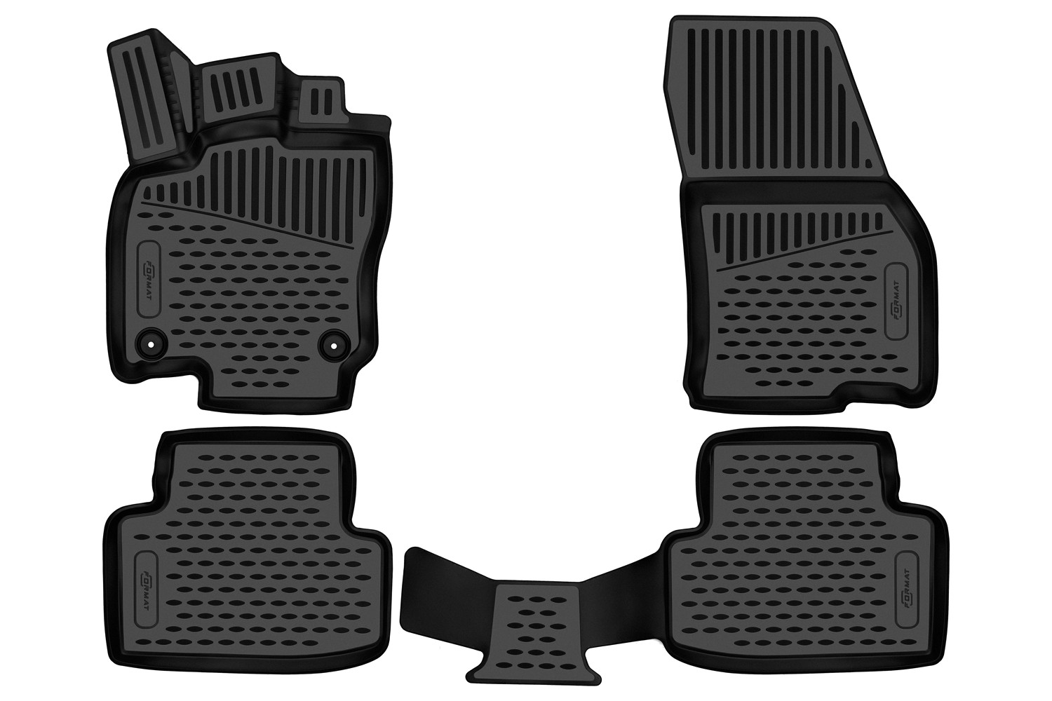 Коврики 3D в салон для JETTA VS5 2023-, 4шт. (ПУ, повышенная износостойкость) / Джетта ВС5