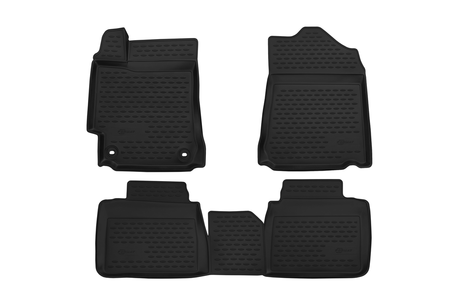 Коврики 3D в салон, для TOYOTA Camry Wide Body (XV50), АКПП 2011-2018, 4 шт. (ПУ, повышенная из / Тойота Камри