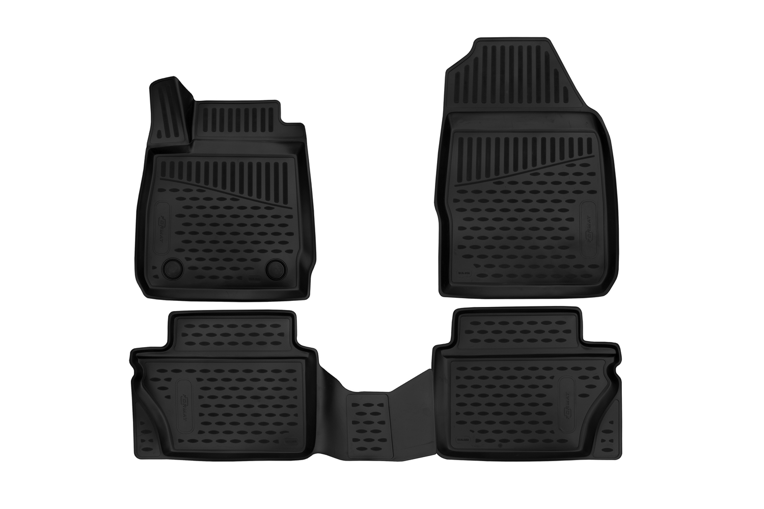 Коврики 3D в салон для FORD Fiesta (Mk6r) 2012-2019, 4 шт. (ПУ, повышенная износостойкость) / Форд Фиеста