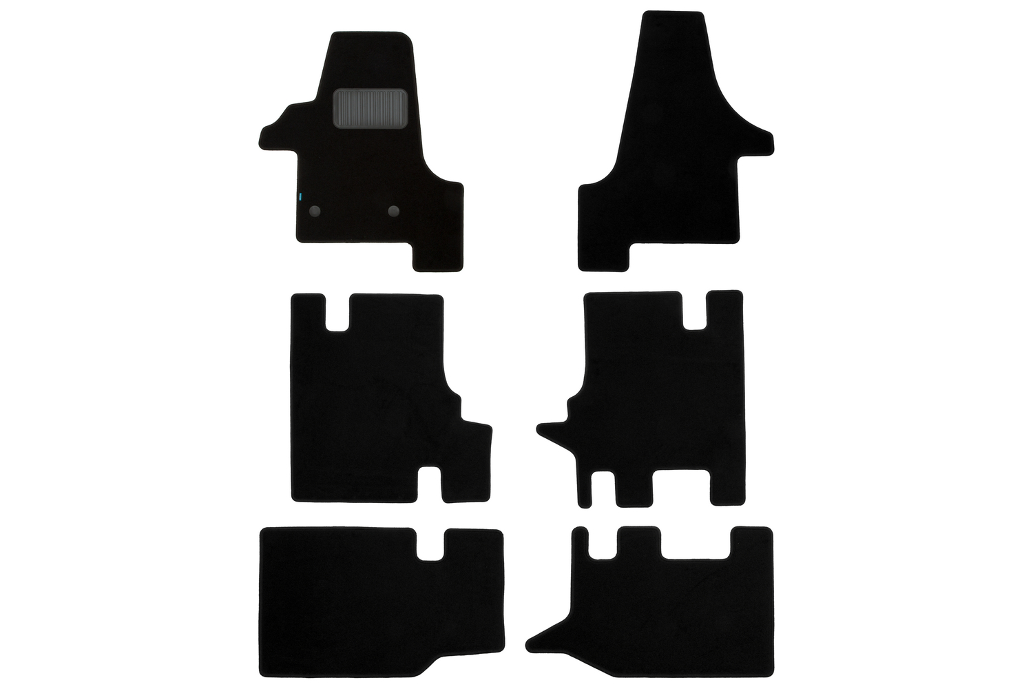Коврики в салон Klever Premium VOLKSWAGEN Transporter (T5) 2003-2009, 2009-2015, мв., 6 шт. (текстиль) / Фольксваген Транспортер