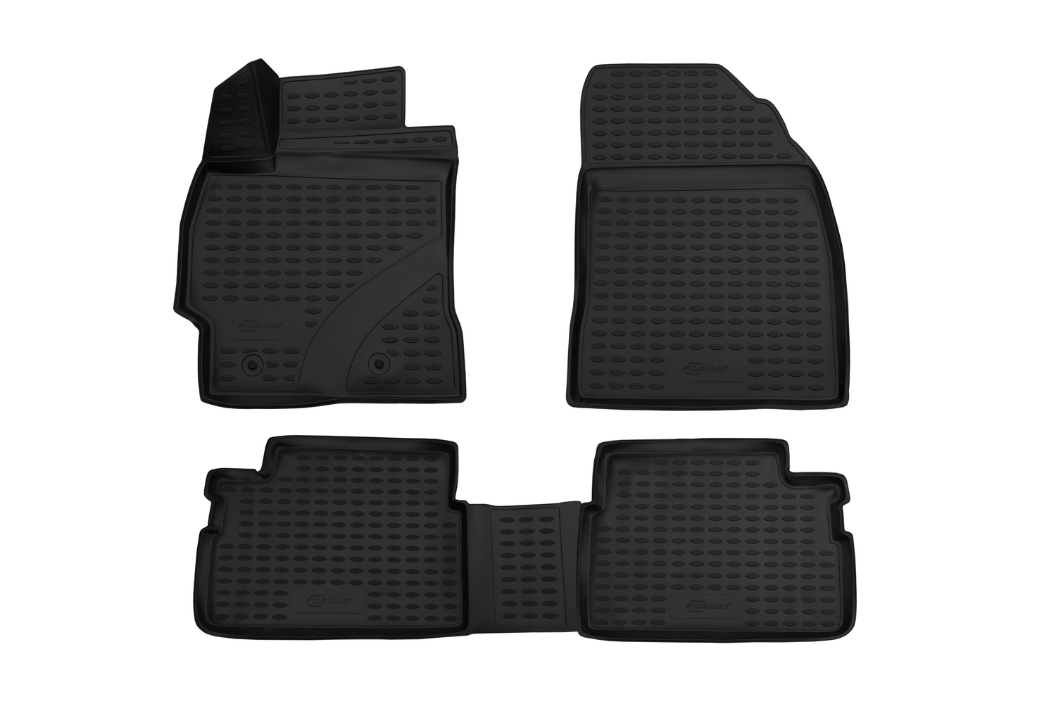 Коврики 3D в салон TOYOTA Corolla, 01/2007-2013, 4 шт. (ПУ, повышенная износостойкость) / Тойота Королла