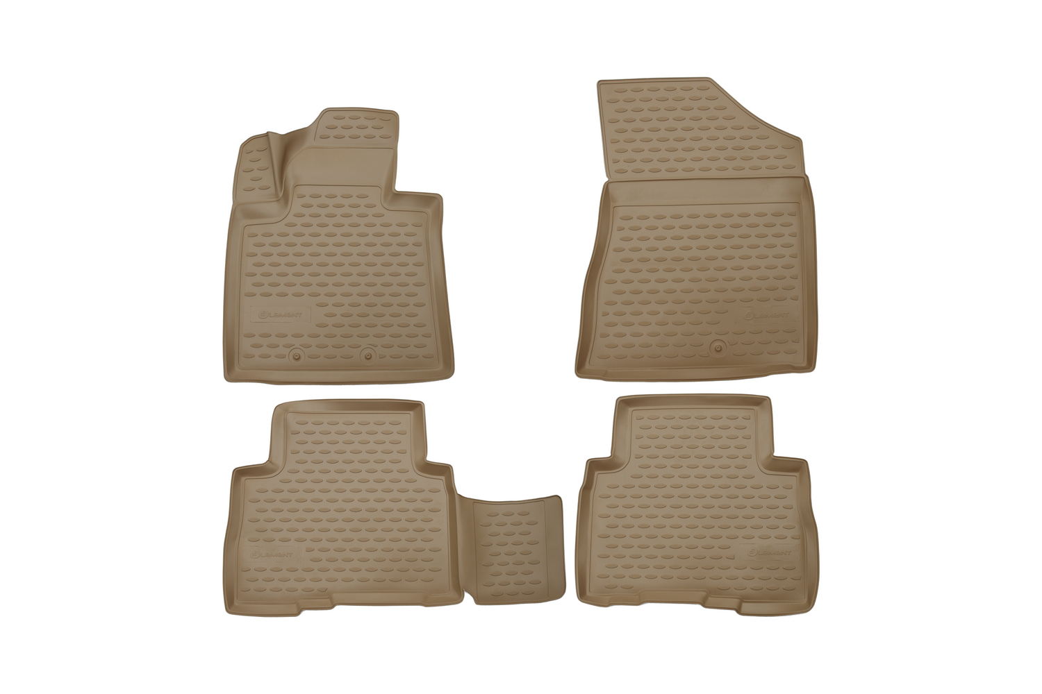 Коврики 3D в салон для KIA Sorento, 2012-, 4 шт. (полиуретан, бежевые) / Киа Соренто