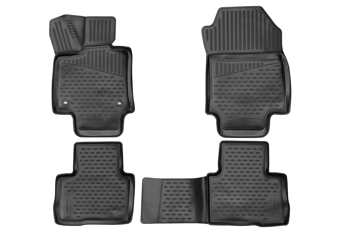 Коврики 3D в салон для TOYOTA RAV4 (V) , 2019- кроссовер, 4шт. (полиуретан) / Тойота Рав 4