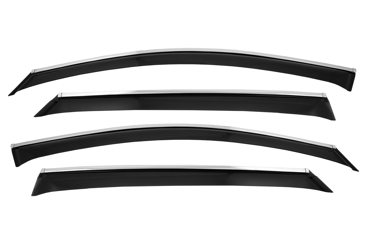 Дефлекторы окон хром KIA K5 2020-, 4шт., ветровики CHROMEX / Киа К5