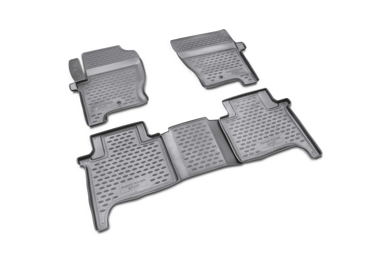 Коврики в салон, подходит для LAND ROVER Range Rover Sport 2005-2012, 4 шт. (полиуретан, серые)