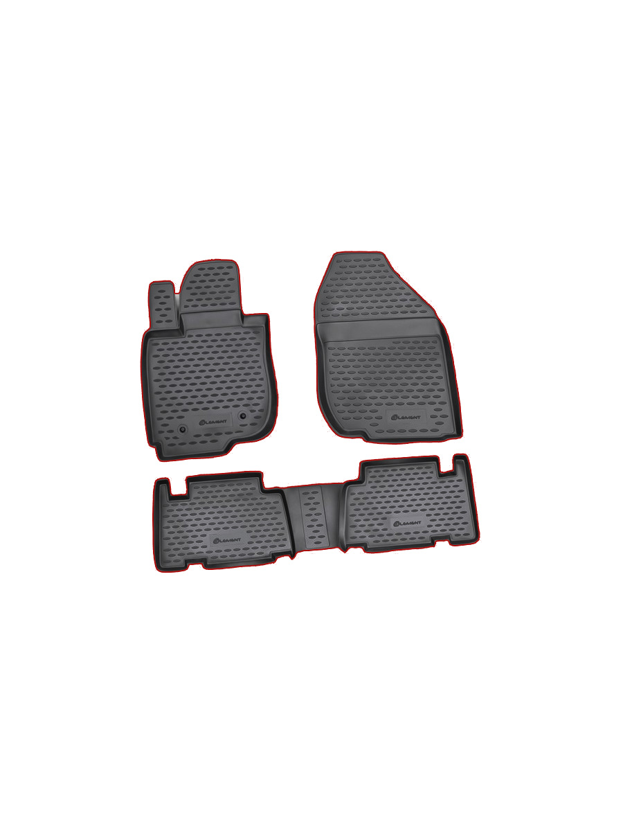 Коврики в салон TOYOTA RAV4 01/2006-2010, 4 шт.(красный кант, полиуретан) / Тойота Рав 4