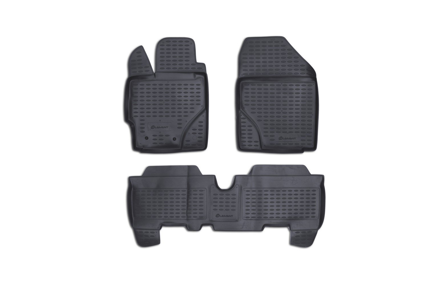 Коврики в салон TOYOTA Yaris 01/2006-2010, 3 шт. (полиуретан, серые) / Тойота Ярис