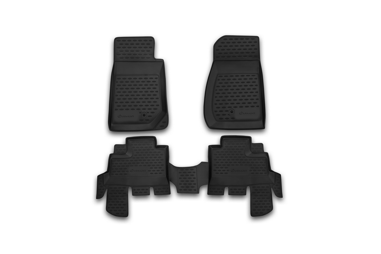 Коврики в салон, подходит для JEEP Wrangler 4 doors, 2007-2018 4 шт. (полиуретан)