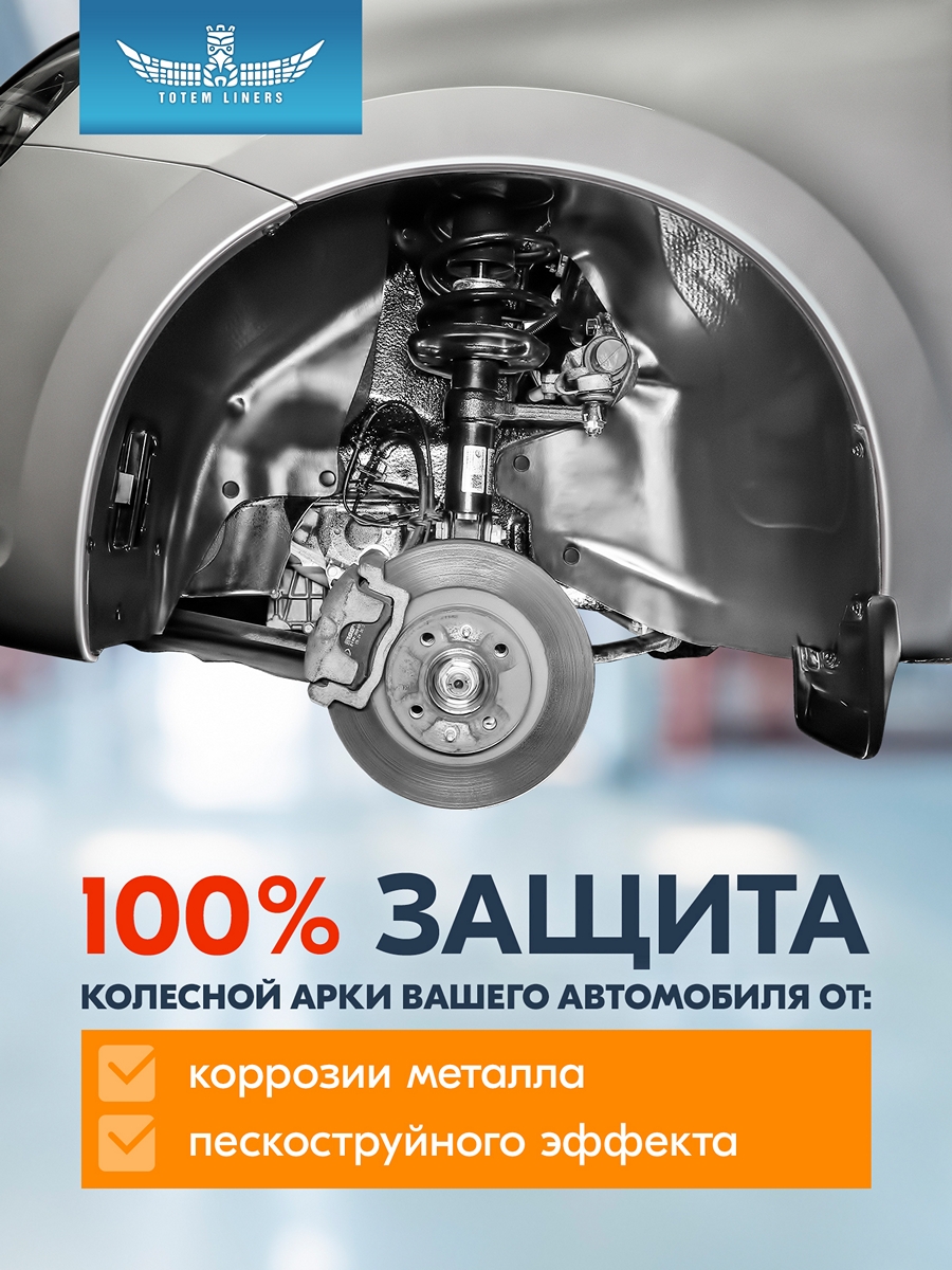 Комплект подкрылков HYUNDAI Santa Fe, 2018-, 4 элемента / Хендай Санта Фе