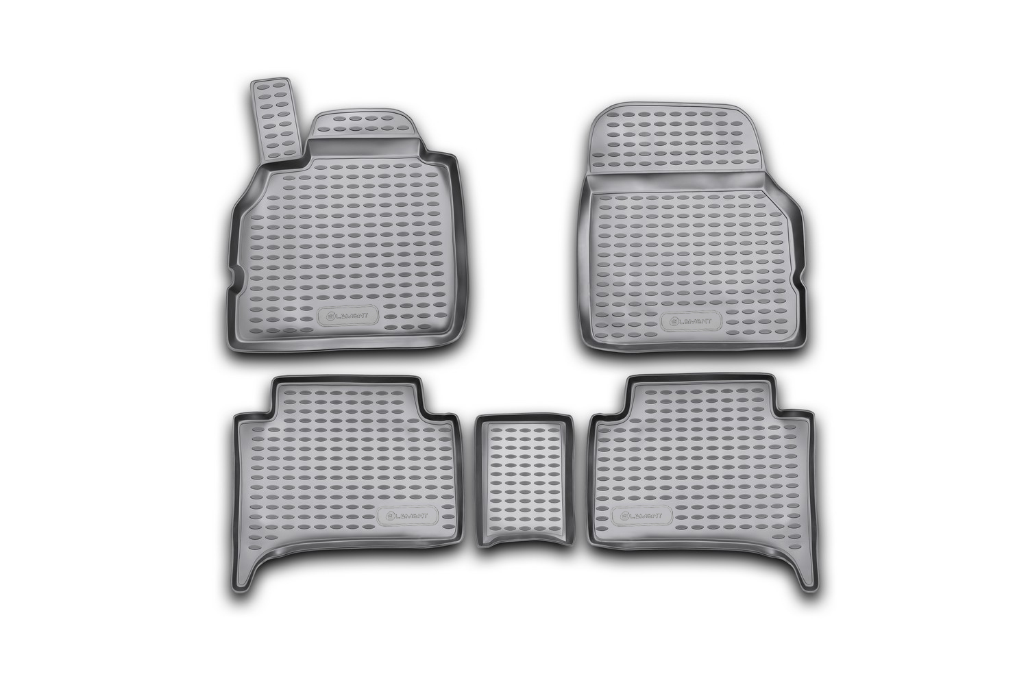 Коврики в салон для RENAULT Scenic (II, IIp) 2003-2009, 5 шт. (полиуретан) / Рено Сценик