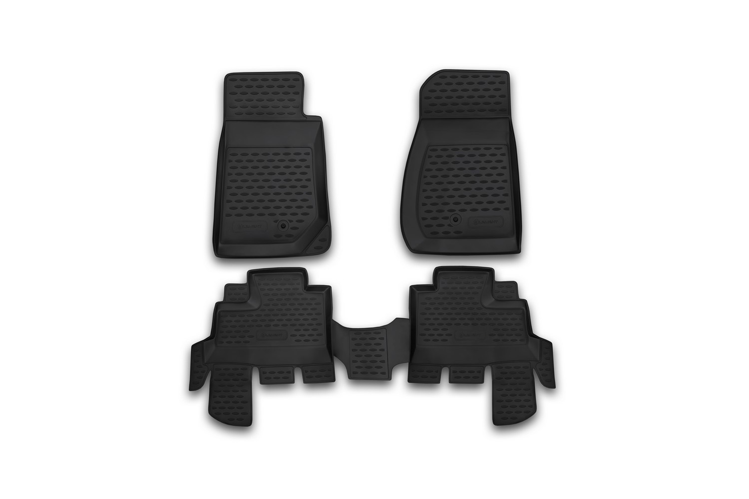 Коврики в салон, подходит для JEEP Wrangler 4 doors, 2007-2018 4 шт. (полиуретан)