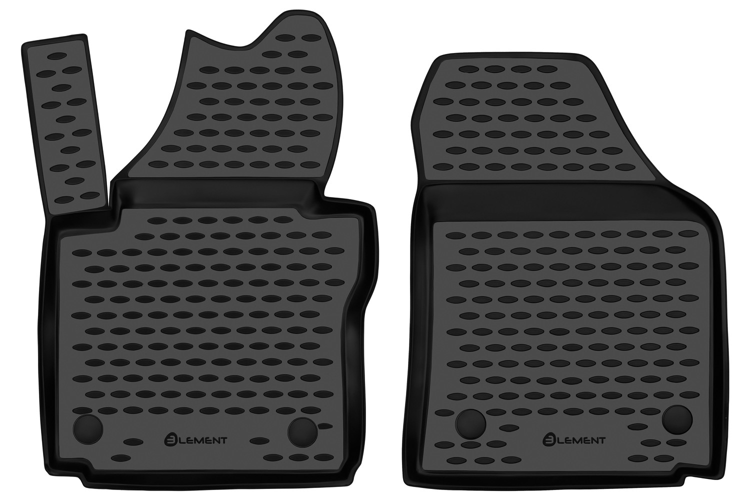 Коврики в салон VW Caddy грузовой 10/2007-2014, 2 шт. (полиуретан) / Фольксваген Кэдди