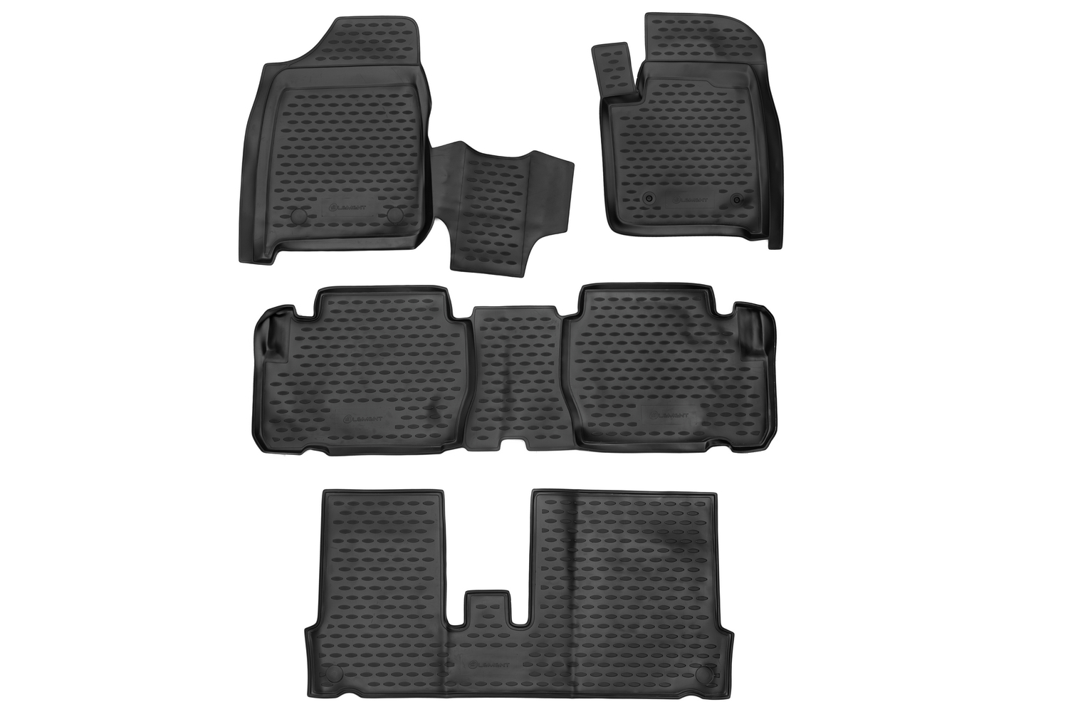 Коврики в салон для TOYOTA Ipsum ACM 21W JDM, 2001–2007, 3 ряда, правый руль (полиуретан) / Тойота Ипсум