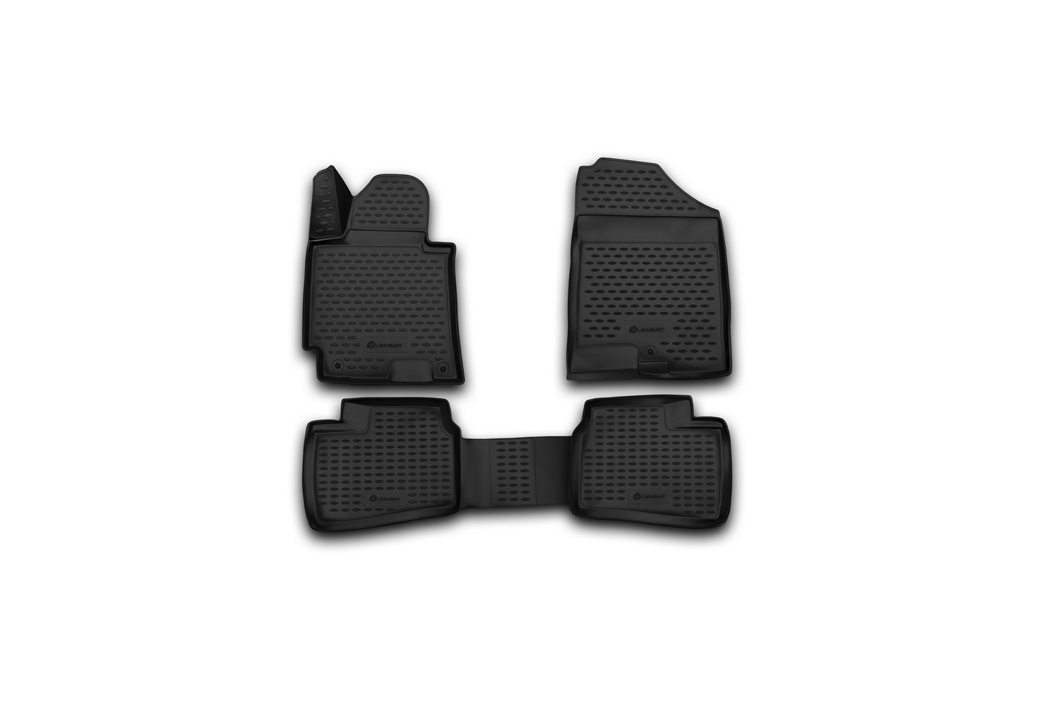 Коврики 3D в салон, подходит для HYUNDAI Elantra, 2014-2016, (Европа), 4 шт. (полиуретан)