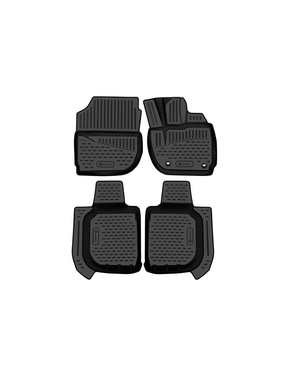 Коврики 3D в салон для HONDA Vezel (I) 2013-2021, правый руль, 4шт. (красный кант, полиуретан) / Хонда Везел