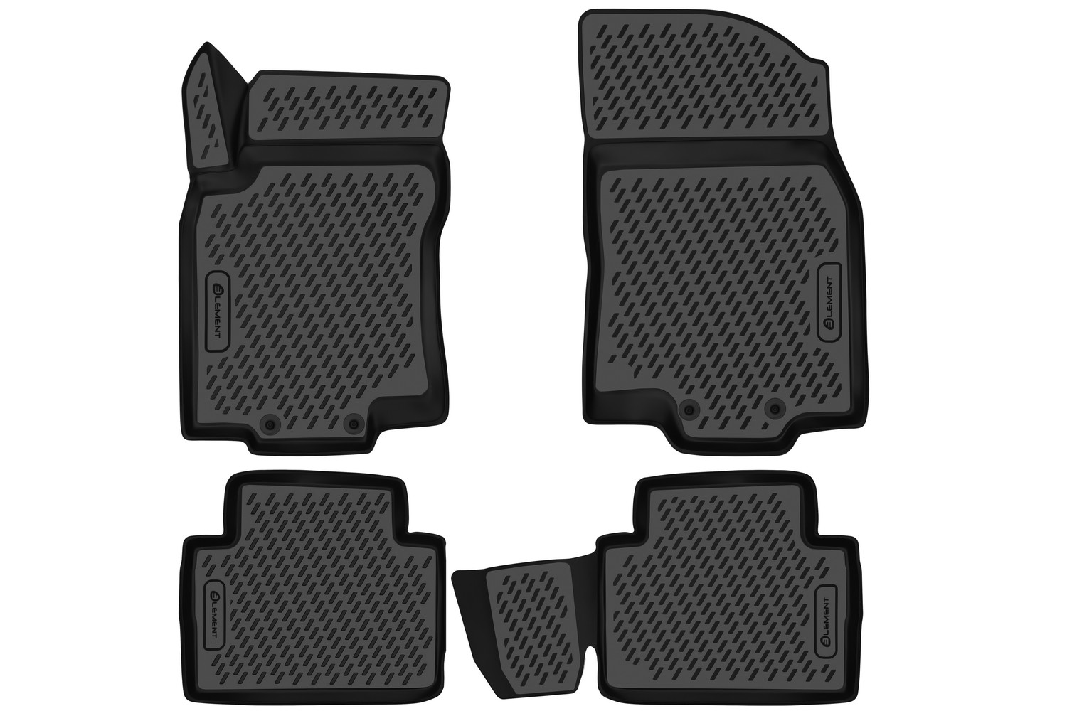 Коврики 3D в салон  подходит для NISSAN X-Trail T32 (III, IIIр), 2013->, 4 шт. (полиуретан)