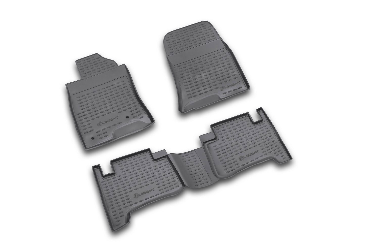 Коврики в салон TOYOTA Land Cruiser Prado 01/2003-12/2009, 4 шт. (полиуретан, серые) / Тойота Ленд крузер прадо