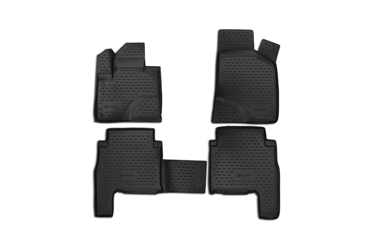 Коврики 3D в салон, подходит для HYUNDAI Santa Fe 2007-2012, 4 шт. (полиуретан)
