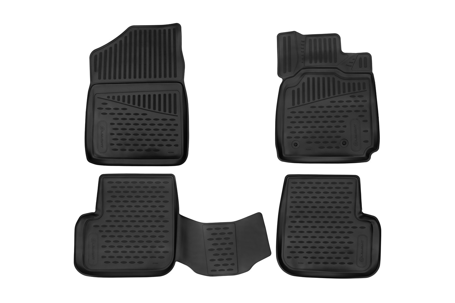 Коврики 3D в салон для TOYOTA Probox (I), 2002-2014, правый руль, универсал, 4 шт. (красный кант, полиуретан) / Тойота Пробокс