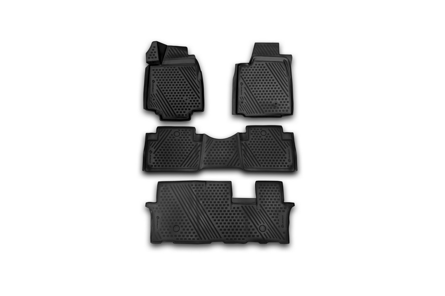 Коврики 3D в салон, подходит для HONDA Pilot, 2012-2016, 4 шт. (полиуретан)