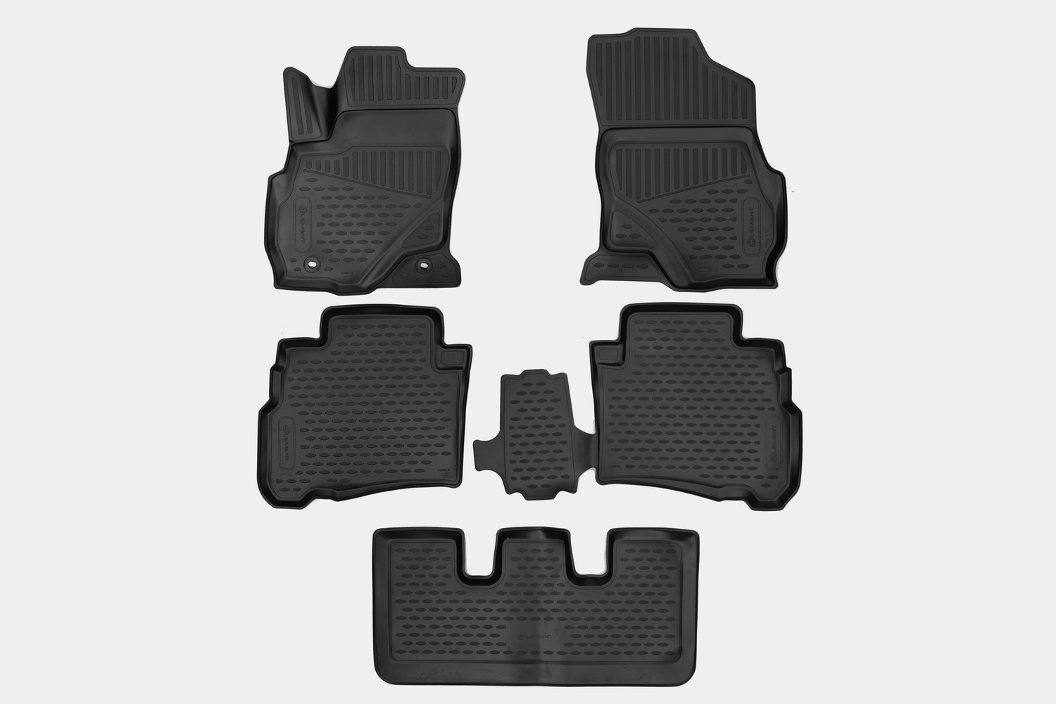 Коврики 3D в салон для TOYOTA Fortuner 2020- Внед, 5дв, 5шт. (полиуретан) / Тойота Фортунер