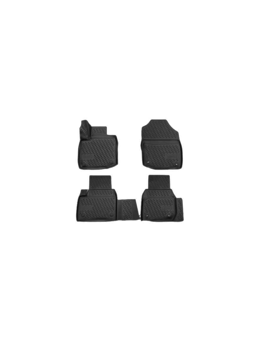 Коврики 3D в салон HONDA Civic 5D, 2012-, хб., 4 шт. (черный кант, полиуретан) / Хонда Цивик