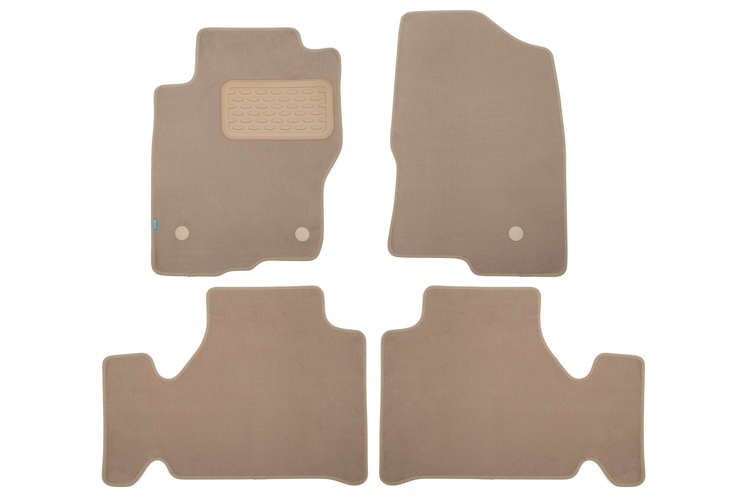 Коврики в салон Klever Premium NISSAN Navara АКПП 2010-2015, пик., 4 шт. (текстиль, бежевые) / Ниссан Навара