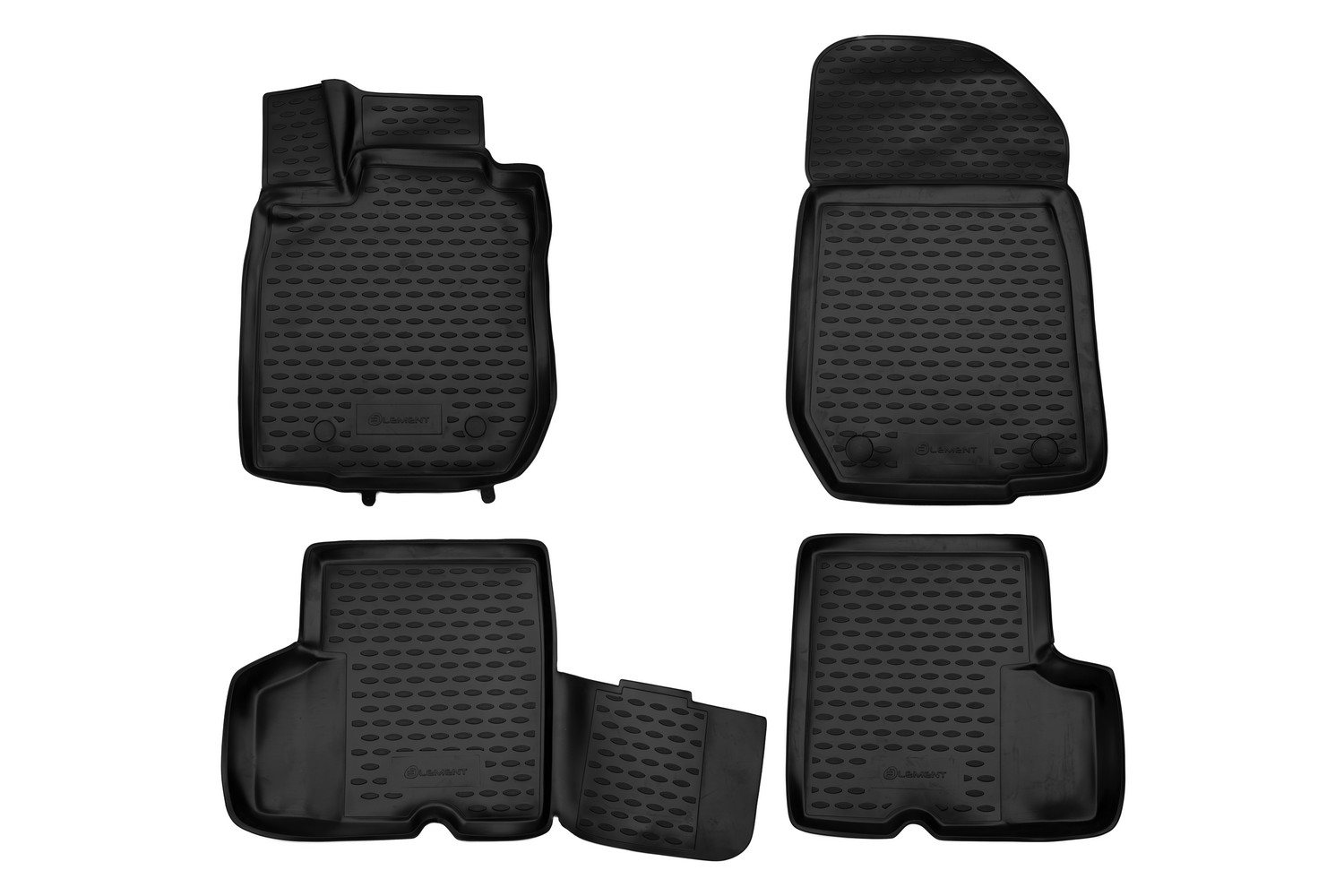 Коврики 3D в салон RENAULT Logan 2004-2009, 2010-2014, 4 шт. (полиуретан) / Рено Логан