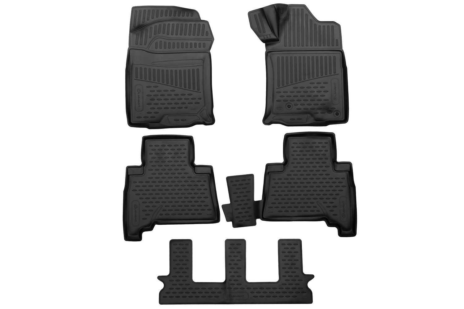 Коврики 3D в салон подходят для TOYOTA Land Cruiser Prado, 2009->  П.Р. внедорожник, Австралия, 5шт. (полиуретан)