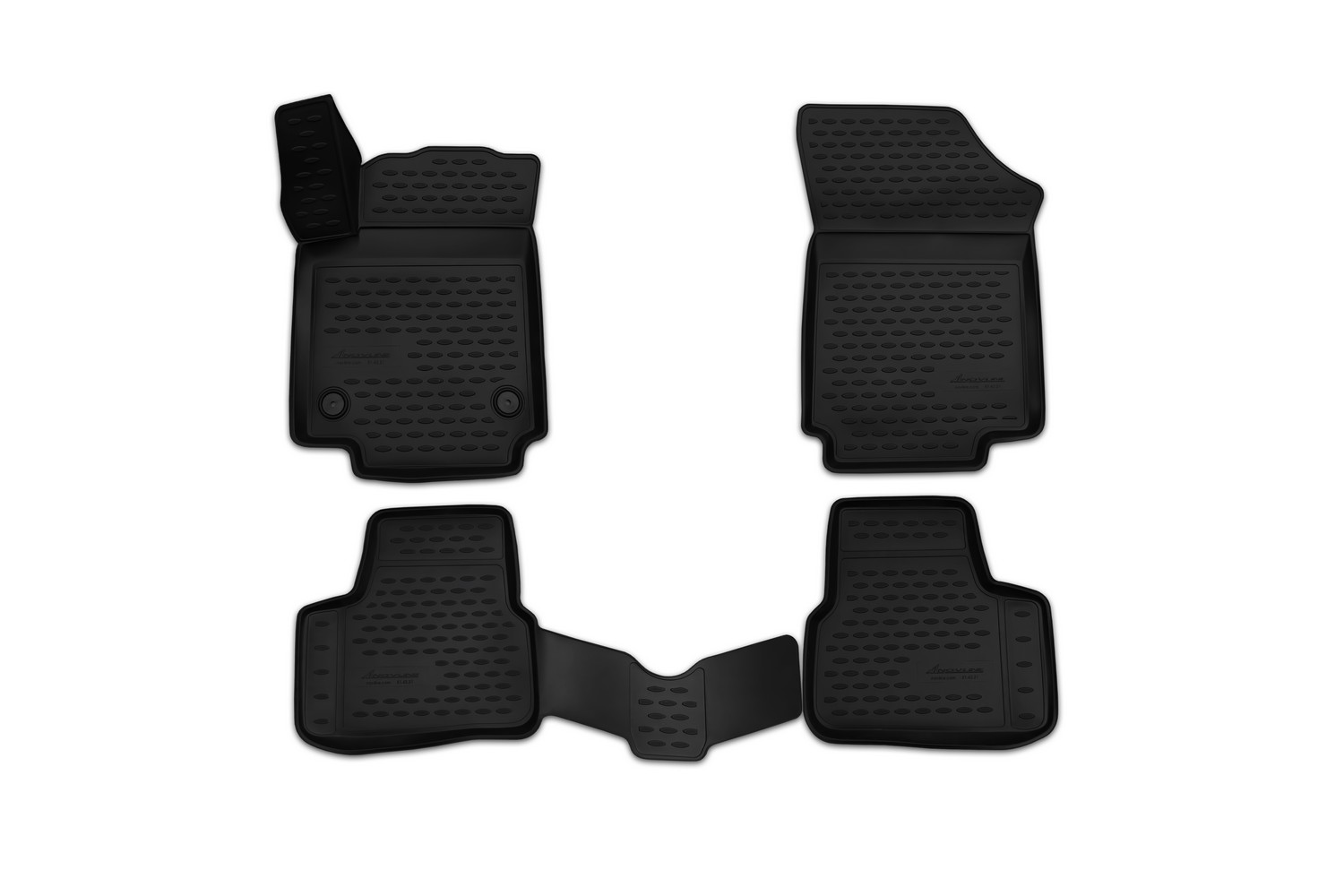 Коврики 3D в салон VW Up, 2011- 4 шт. (полиуретан) / Фольксваген Ап