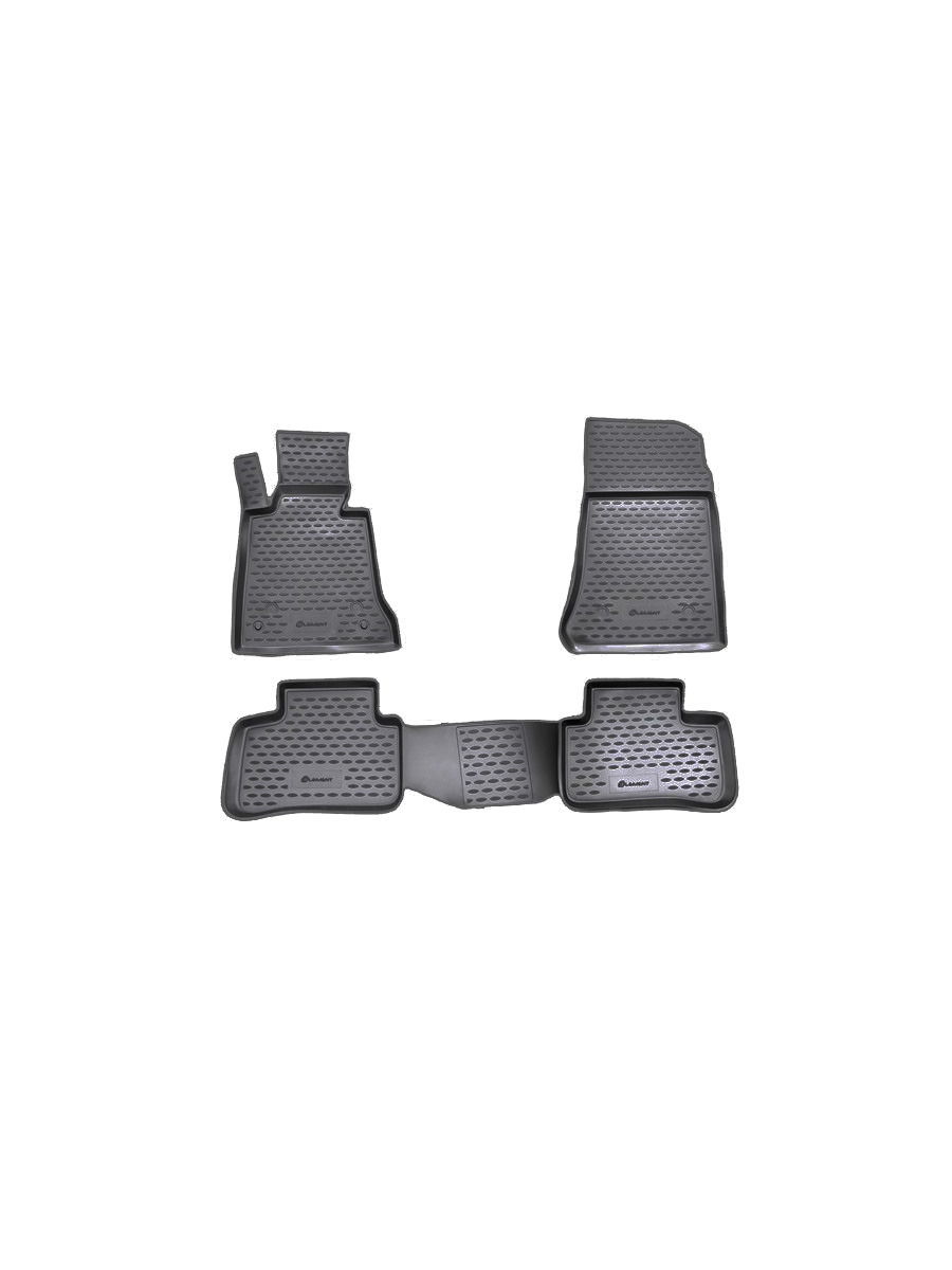 Коврики в салон MERCEDES-BENZ GLK-Class X204 2008-, 4 шт. (черный кант,полиуретан) / Мерседес Бенц GLK класс