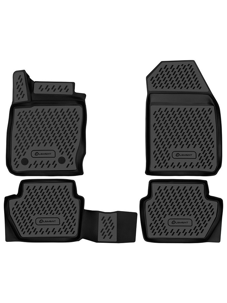 Коврики 3D в салон FORD Ecosport, 2014 - 2018, 2018 -, 4 шт. (полиуретан) / Форд Экоспорт