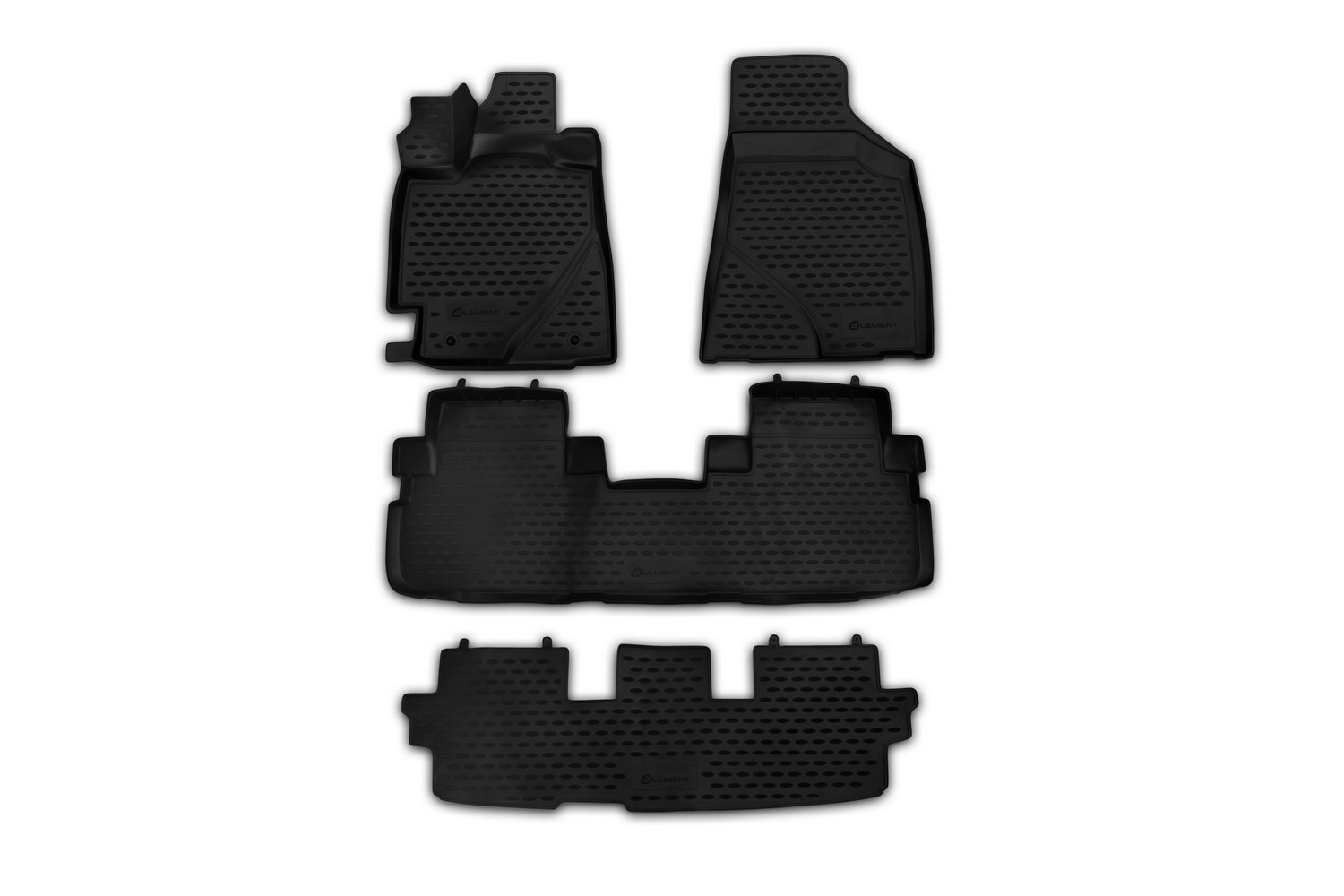 Коврики 3D в салон TOYOTA Highlander, 2010-2014 4 шт. (полиуретан) / Тойота Хайлендер