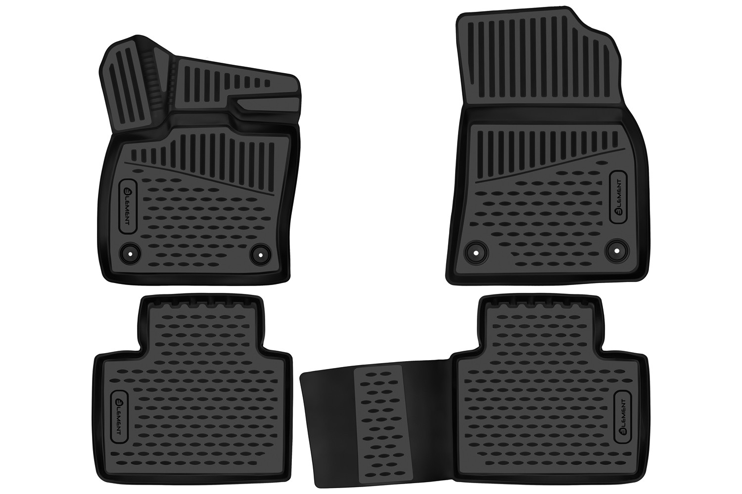 Коврики 3D в салон для GEELY Atlas (II) 2023- 4WD, 4шт. (полиуретан) / Джили Атлас