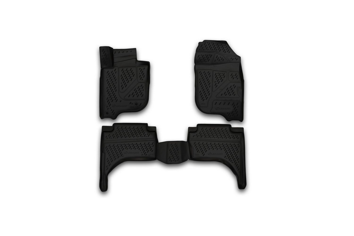 Коврики 3D в салон, подходит для MITSUBISHI L200, 2015-02/2019, 4 шт. (полиуретан)