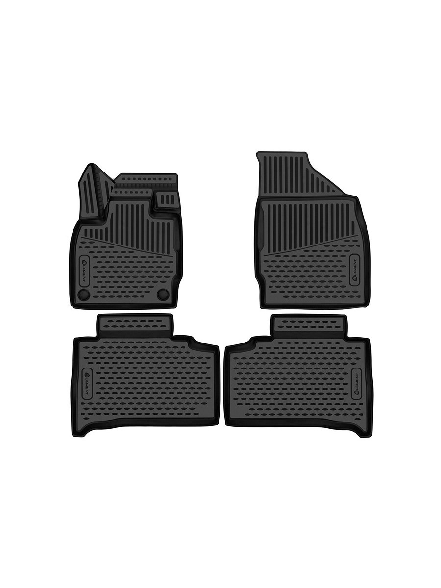 Коврики 3D в салон для SKYWELL ET5 2021-,4 шт.(красный кант, полиуретан) / Скайвел