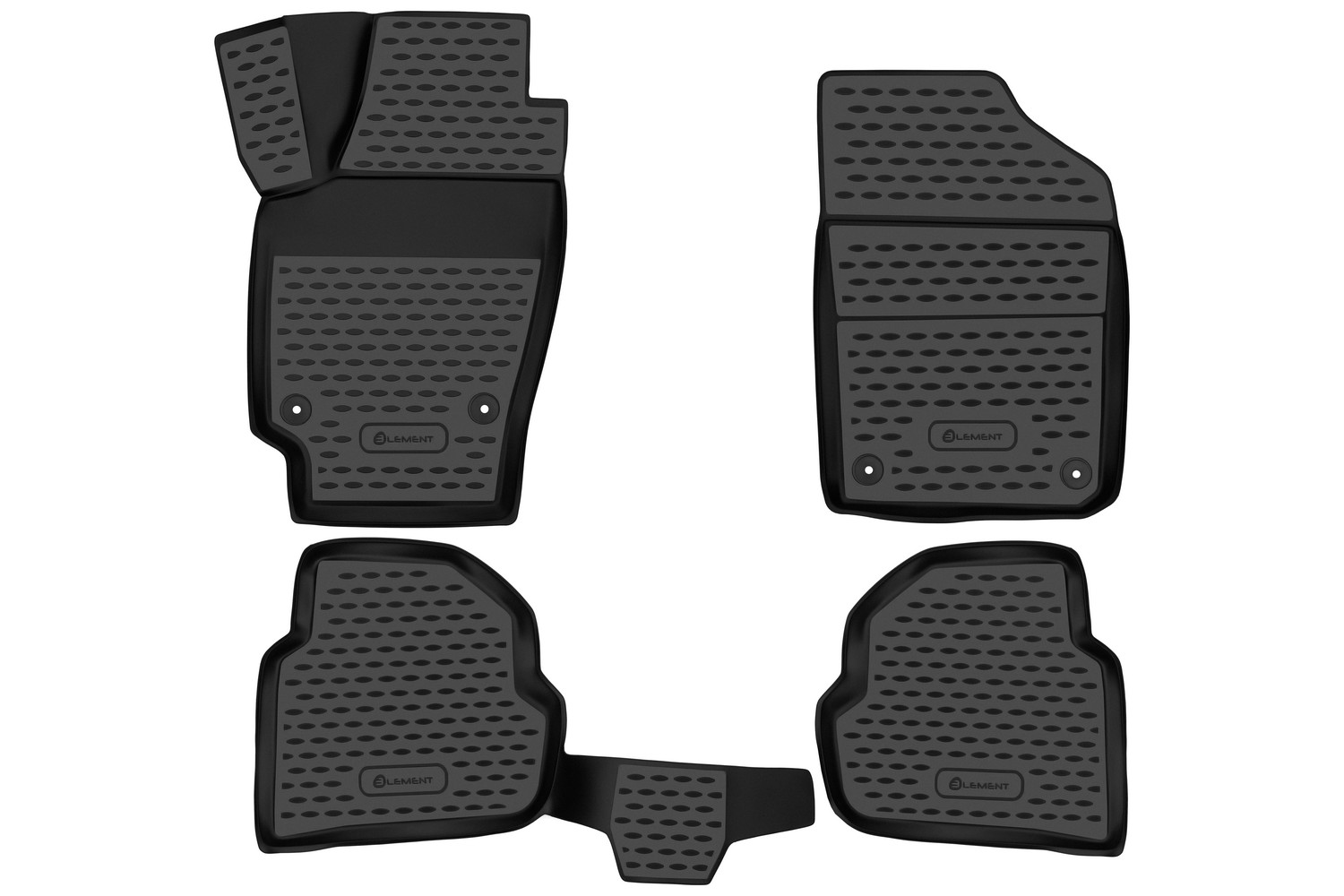Коврики 3D в салон для VW Polo (V, Vp) 2009-2020, 4 шт. сед. (полиуретан) / Фольксваген Поло