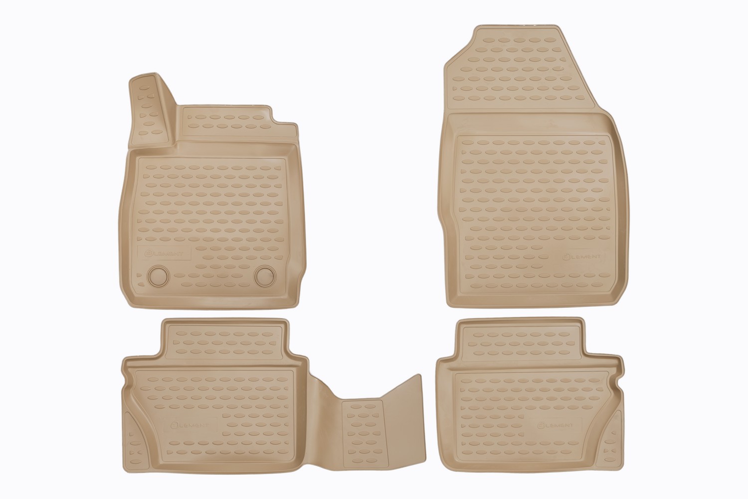 Коврики в салон FORD Fiesta 2008-2015, 2015-, сед., хб., 4 шт. (полиуретан, бежевые) / Форд Фиеста