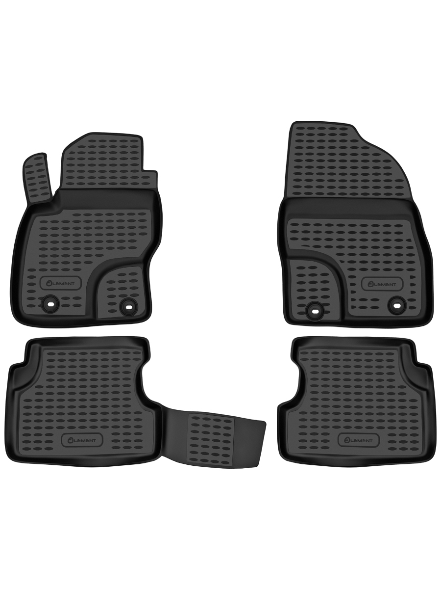 Коврики в салон, подходит для FORD Focus II 2004-2011, 4 шт. (полиуретан)