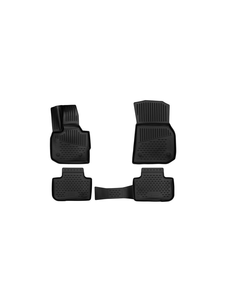 Коврики 3D в салон BMW X3, 2017-, (G01), SUV, (Европа), 4 шт. (красный кант, полиуретан) / БМВ Х3